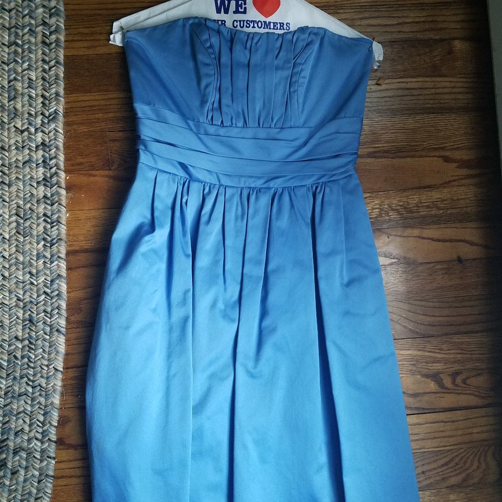 Tea-Length Strapless Dress